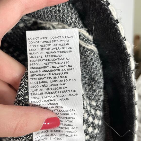 Levi's Made And Crafted Wool Fringe Jacket Womens Large Cream Boho Trucker - Picture 12 of 14